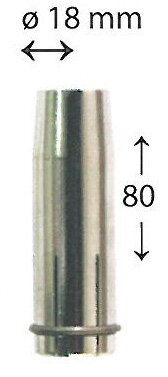 4300380 - Dýza plynová, L80 / OD25 / D18, štandardná