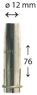 4295760C - Dýza plynová,  L76 / OD20 / D12, kónická